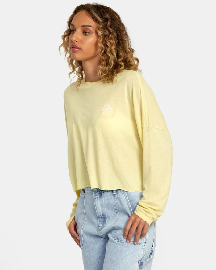 RVCA Tees Tanks Sol Long Sleeve Tee Golden 8211 Women