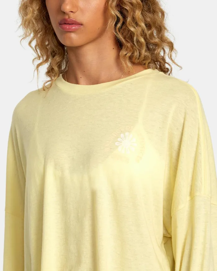 RVCA Tees Tanks Sol Long Sleeve Tee Golden 8211 Women