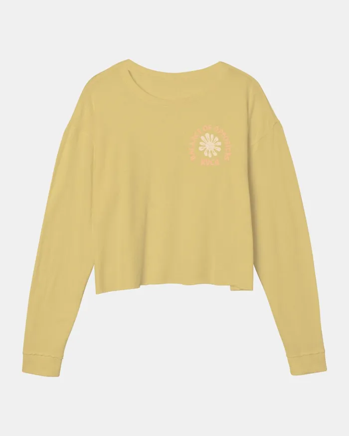 RVCA Tees Tanks Sol Long Sleeve Tee Golden 8211 Women