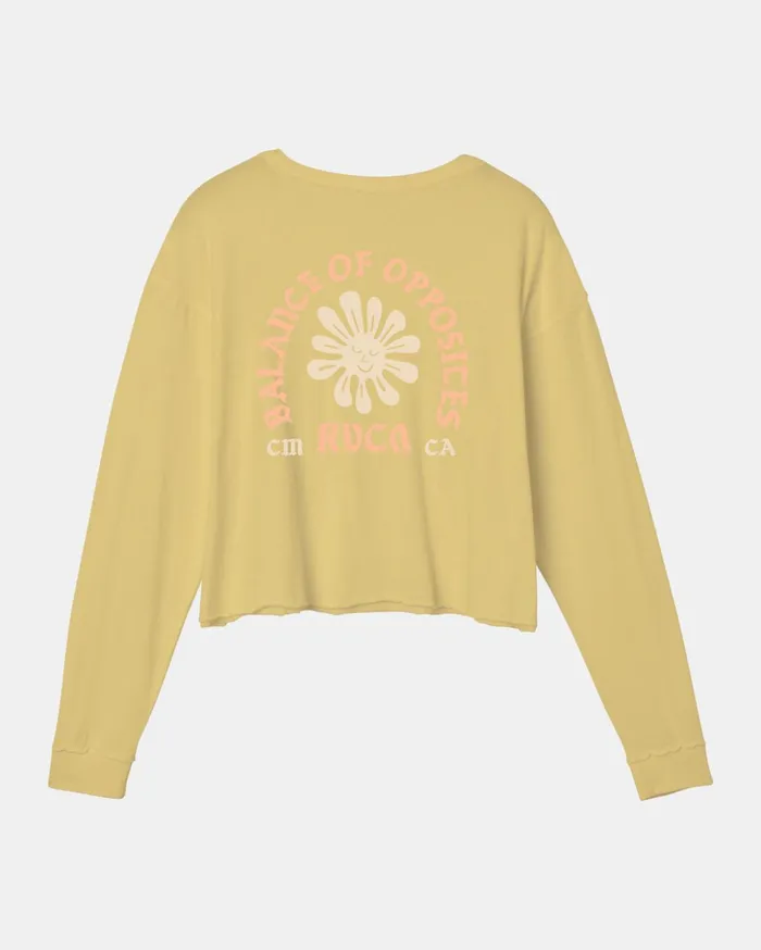 RVCA Tees Tanks Sol Long Sleeve Tee Golden 8211 Women