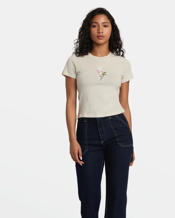 RVCA Tees Tanks Stay Wild TShirt Latte 8211 Women