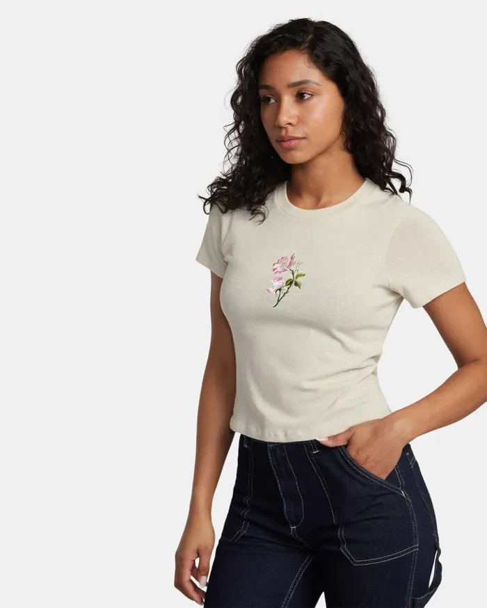 RVCA Tees Tanks Stay Wild TShirt Latte 8211 Women