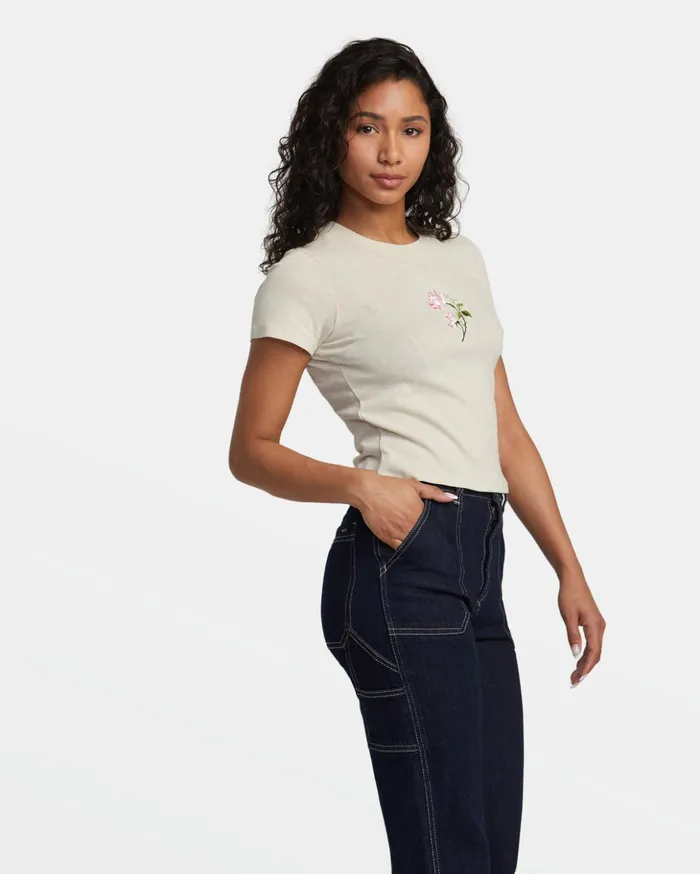 RVCA Tees Tanks Stay Wild TShirt Latte 8211 Women