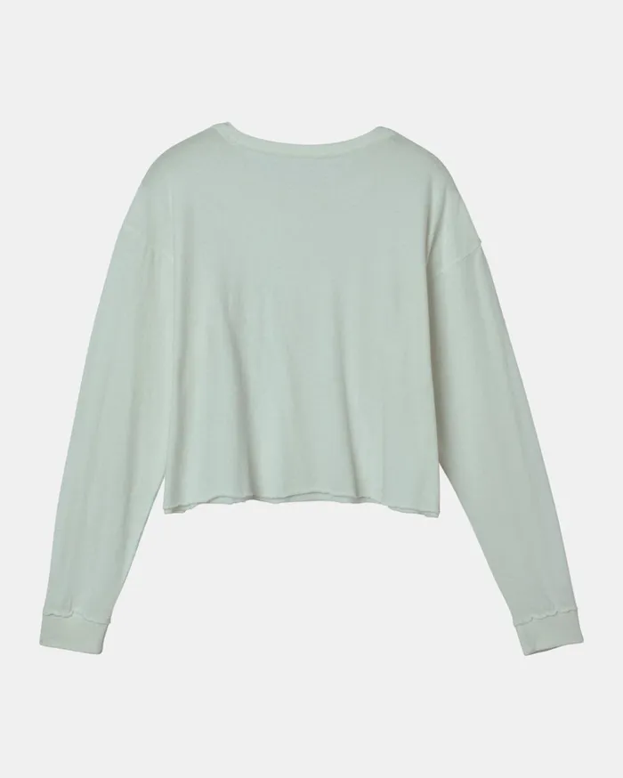 RVCA Tees Tanks Vase Long Sleeve Tee Sky Blue 8211 Women