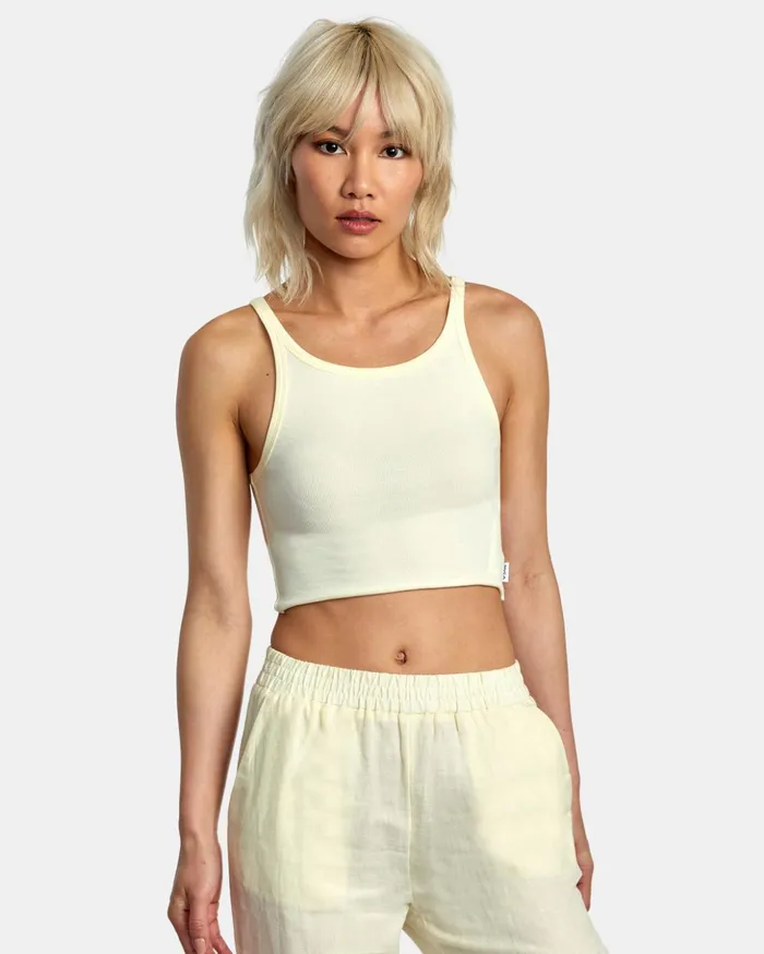 RVCA Tops Slide Tank Top Lemon 8211 Women