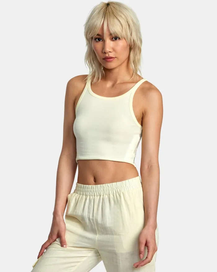 RVCA Tops Slide Tank Top Lemon 8211 Women
