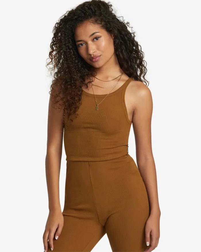 RVCA Tops Slide Tank Top Sienna 8211 Women