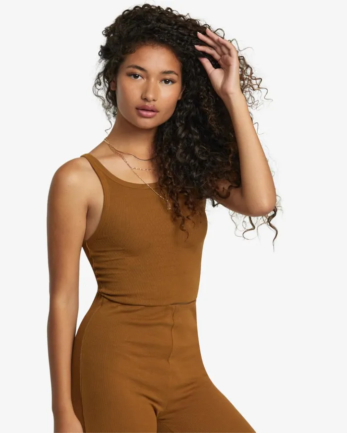 RVCA Tops Slide Tank Top Sienna 8211 Women
