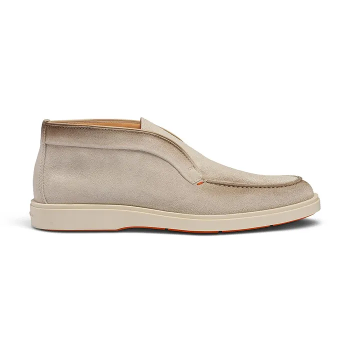 Santoni Beige Suede Desert Boot Men Boots