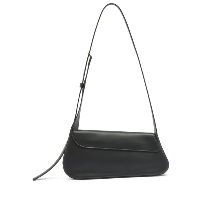 Santoni Black Leather Thepluto Bag Women Bags
