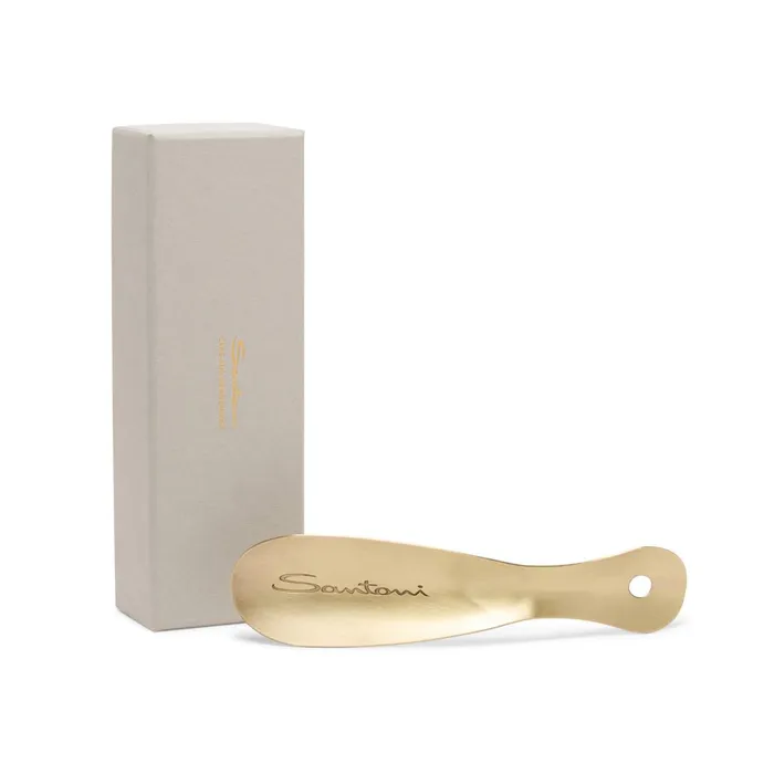 Santoni Branded Metal Shoehorn WomenMen Trees and Horns