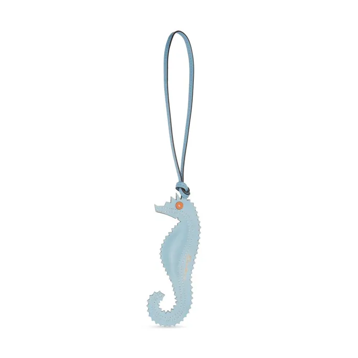 Santoni Orange SeaHorse Charm MenWomen Small Leather Goods