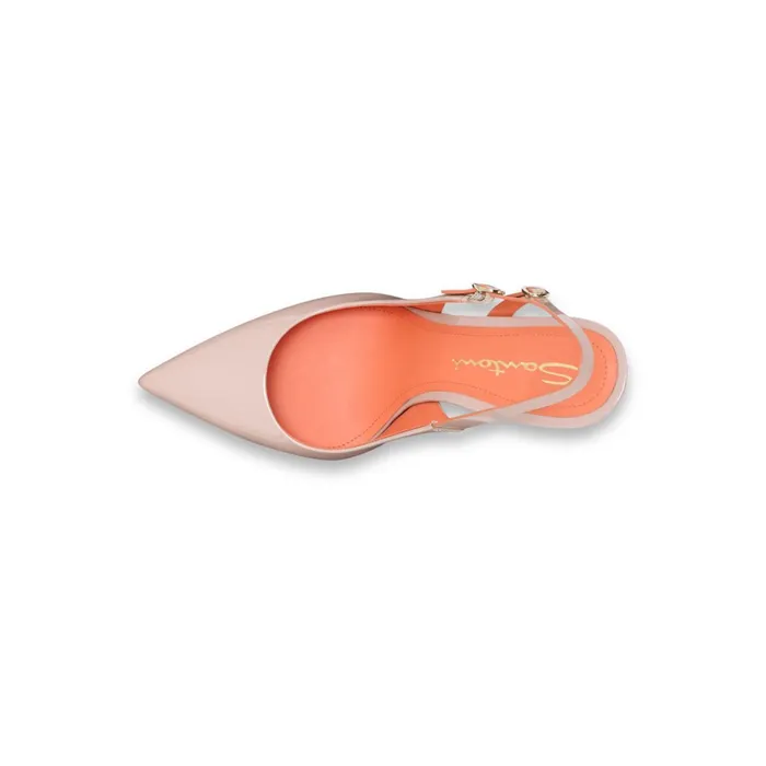Santoni Pink Patent Leather HighHeel Slingback Women Pumps and Heels