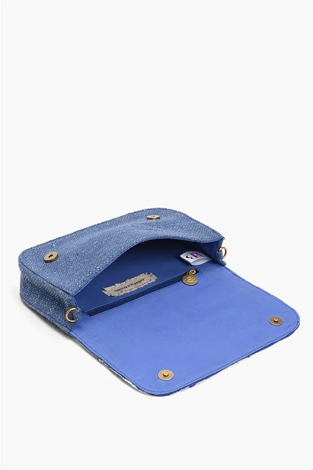Santorini Sky Embellished Shoulder Bag Shoulder Bags America and Beyond Women