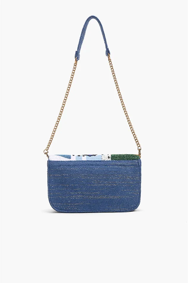 Santorini Sky Embellished Shoulder Bag Shoulder Bags America and Beyond Women