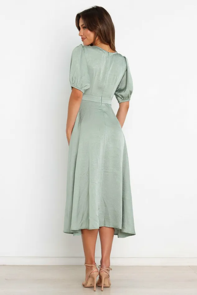 Satin Dresses Petal and Pup Women Piper Dress Sage