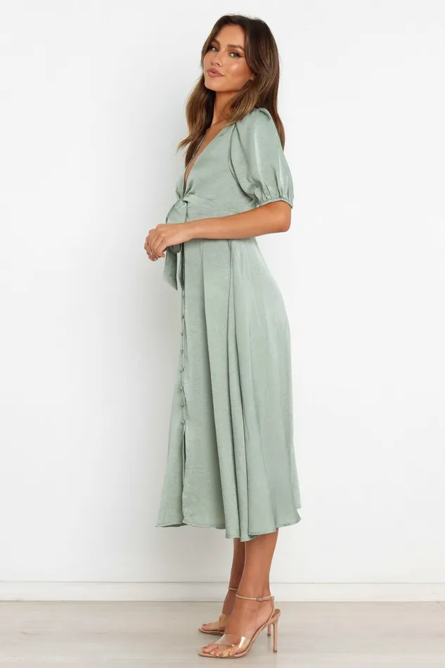 Satin Dresses Petal and Pup Women Piper Dress Sage