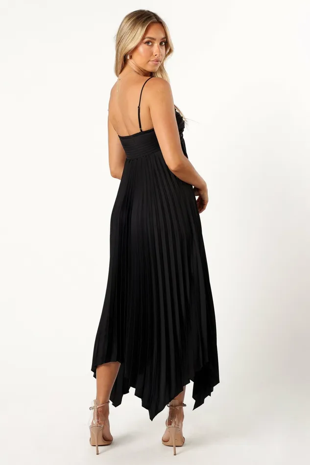 Satin Dresses Petal and Pup Women Vikki Dress Black
