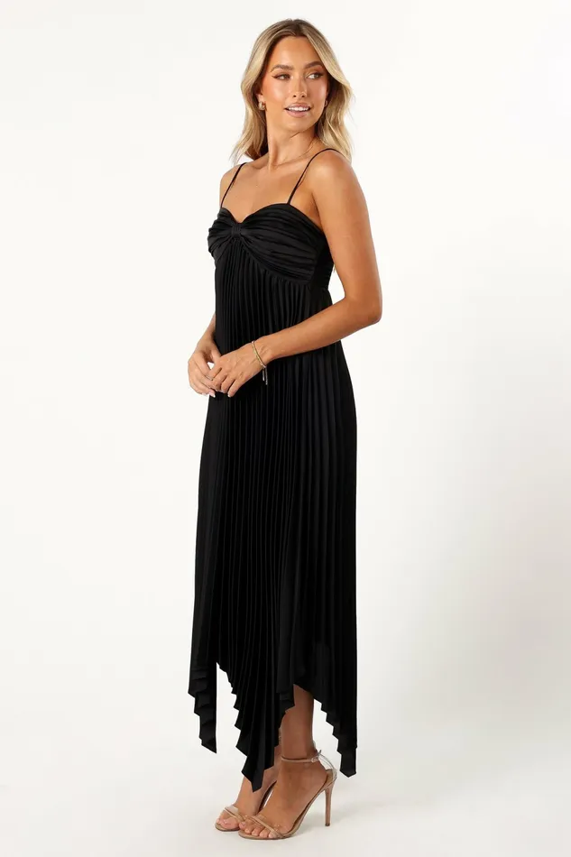 Satin Dresses Petal and Pup Women Vikki Dress Black