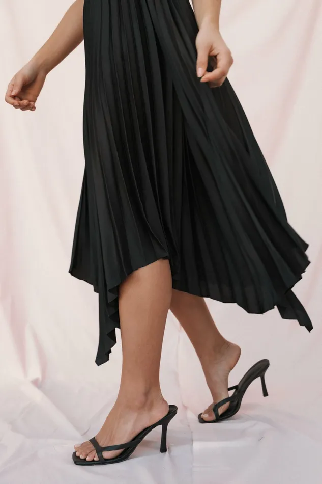 Satin Dresses Petal and Pup Women Vikki Dress Black