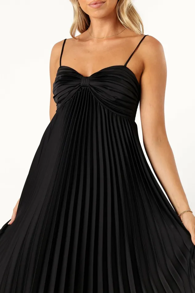 Satin Dresses Petal and Pup Women Vikki Dress Black