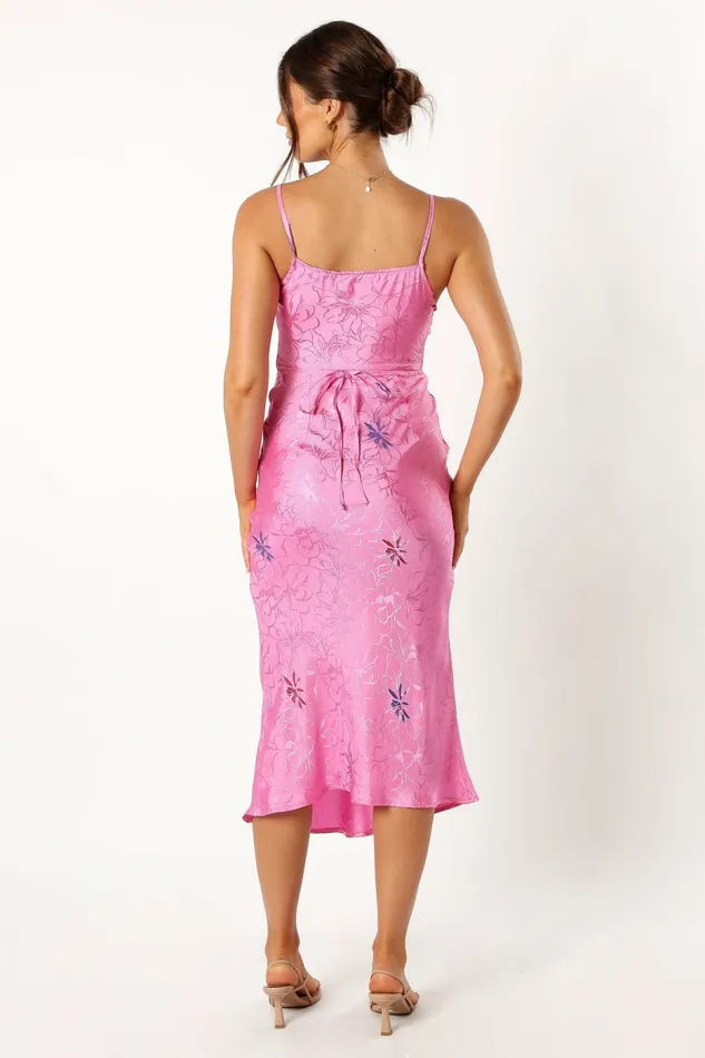 Satin Dresses Rosa Midi Dress Pink 8211 Petal and Pup Women