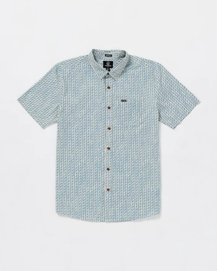 Scaler Stone Woven Short Sleeve Shirt 8211 Dirty White Mens Volcom Tops and Tees Scaler Stone Woven Short Sleeve Shirt 8211 Dirty White Mens Volcom Tops and Tees