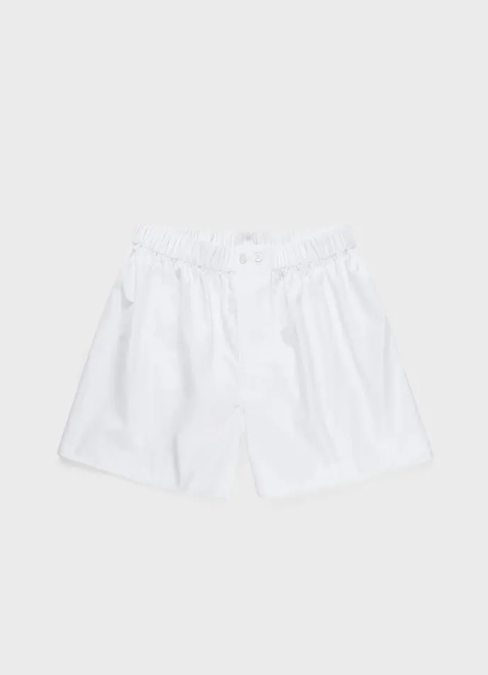 Sea Island Cotton Boxer Shorts White Men SUNSPEL Boxer Shorts