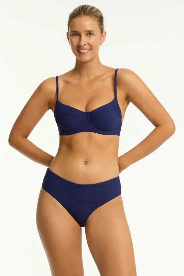 Sea Level Bottoms De Soleil Mid Bikini Pant De Soleil French Navy 8211 Women