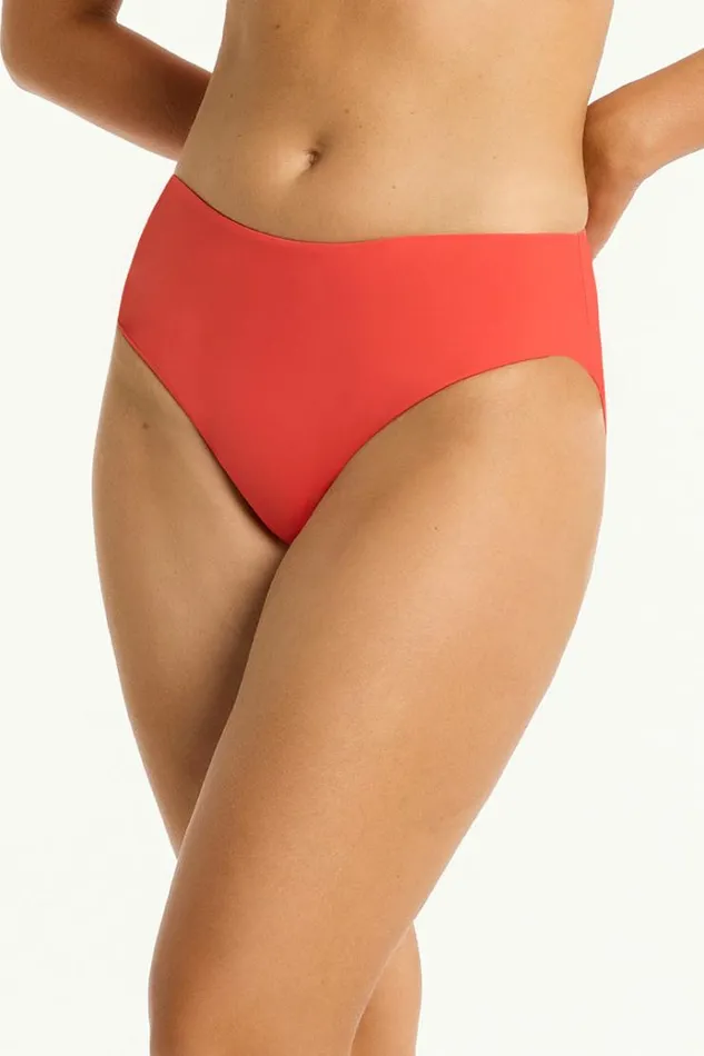 Sea Level Bottoms Essentials Edit Mid Bikini Pant Eco Essentials Flame 8211 Women