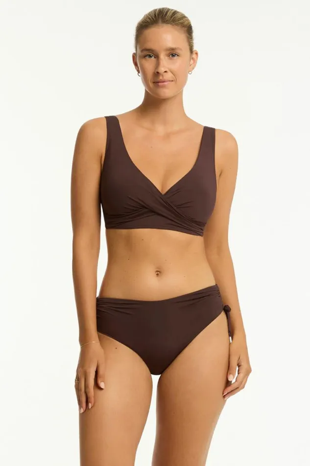 Sea Level Bottoms Essentials Edit Mid Drawstring Pant Eco Essentials Cocoa 8211 Women