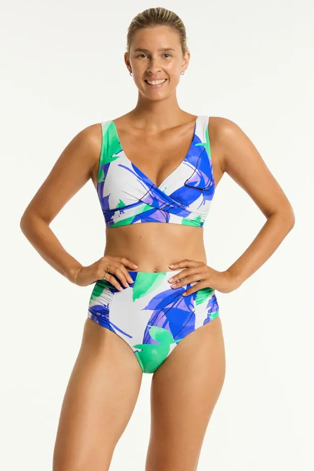 Sea Level Bottoms Sublime High Waist Gathered Side Pant Sublime Cobalt 8211 Women