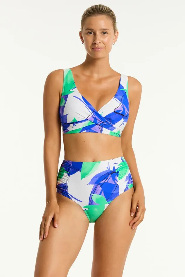 Sea Level Bottoms Sublime High Waist Gathered Side Pant Sublime Cobalt 8211 Women