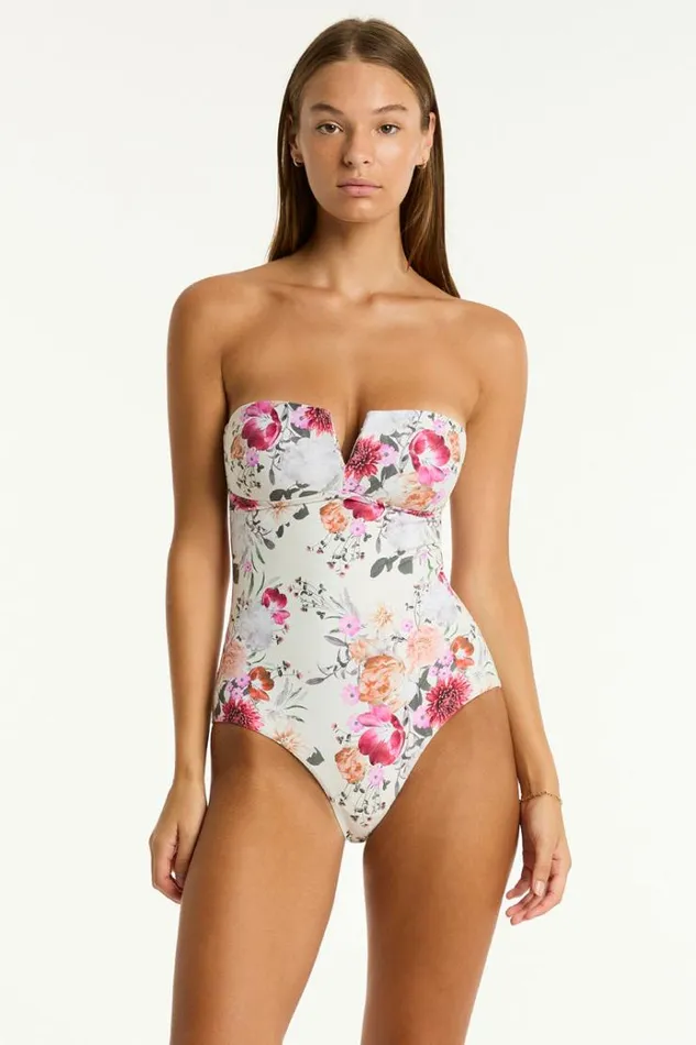 Sea Level One Pieces Belle V Bandeau One Piece Belle Coconut 8211 Women