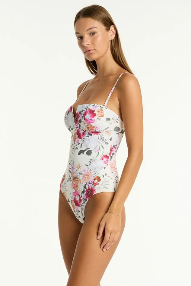 Sea Level One Pieces Belle V Bandeau One Piece Belle Coconut 8211 Women
