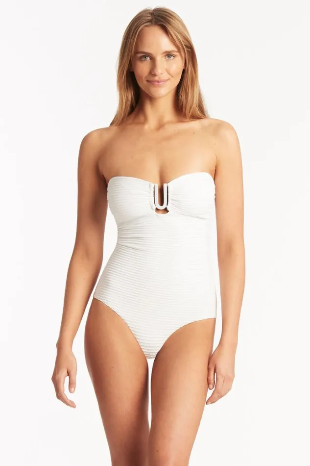 Sea Level One Pieces Spinnaker U Bar Bandeau One Piece Spinnaker White 8211 Women Sea Level One Pieces Spinnaker U Bar Bandeau One Piece Spinnaker White 8211 Women
