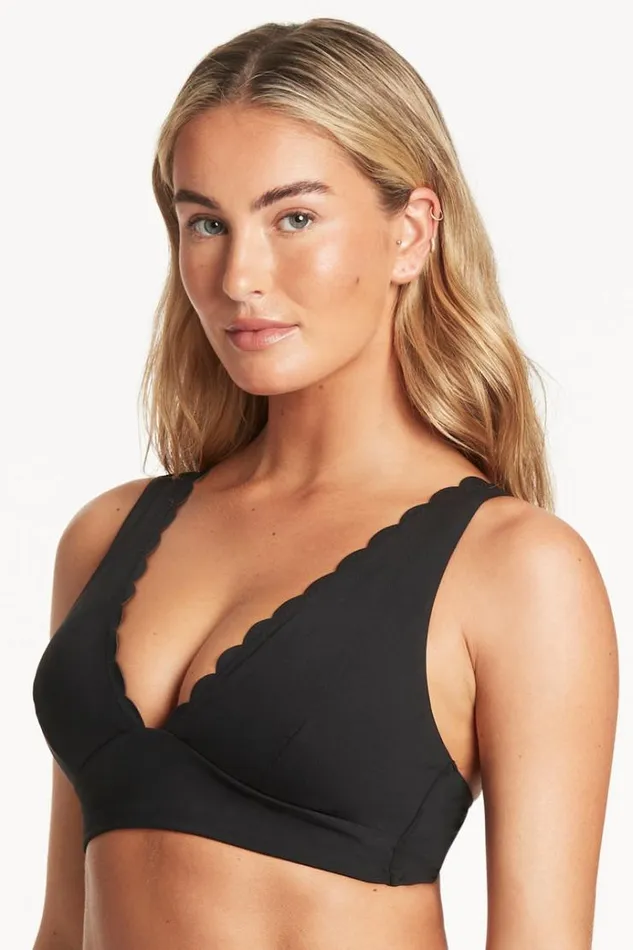 Sea Level Tops Scallop Longline Tri Scallop 8211 Women