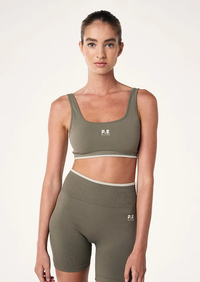 Seamless RESTORE SEAMLESS 58243 BIKE SHORT IN KHAKI 8211 PE Nation Women
