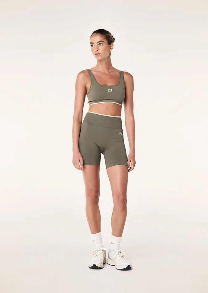 Seamless RESTORE SEAMLESS 58243 BIKE SHORT IN KHAKI 8211 PE Nation Women