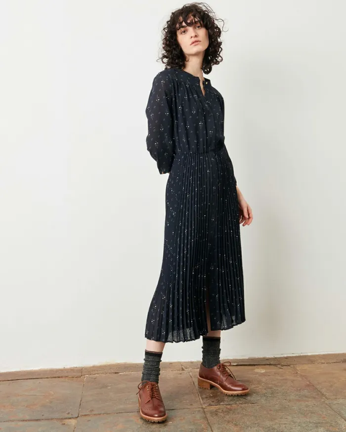 Sessn Womens Dresses Painterly Indigo Arlette