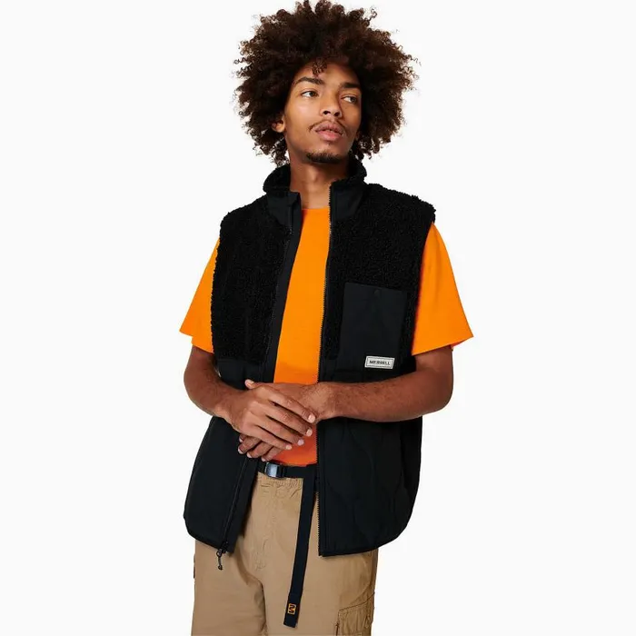 Sherpa Mixup Vest Black Men Merrell Tops