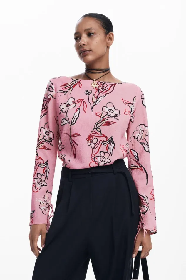 Shirts And Blouses Women Desigual Floral Blouse Red