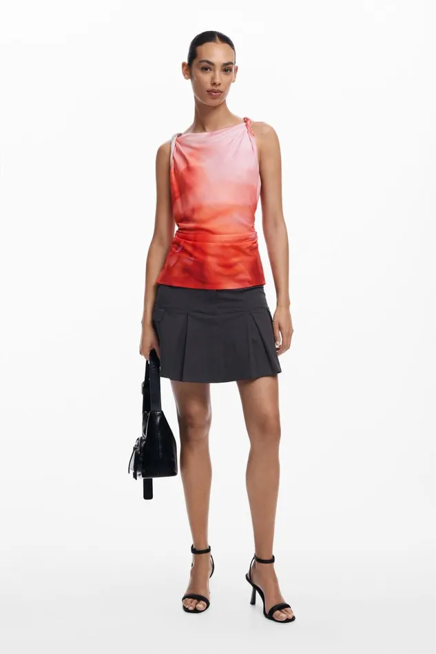 Shirts And Blouses Women Desigual Tiedye Tank Top Red