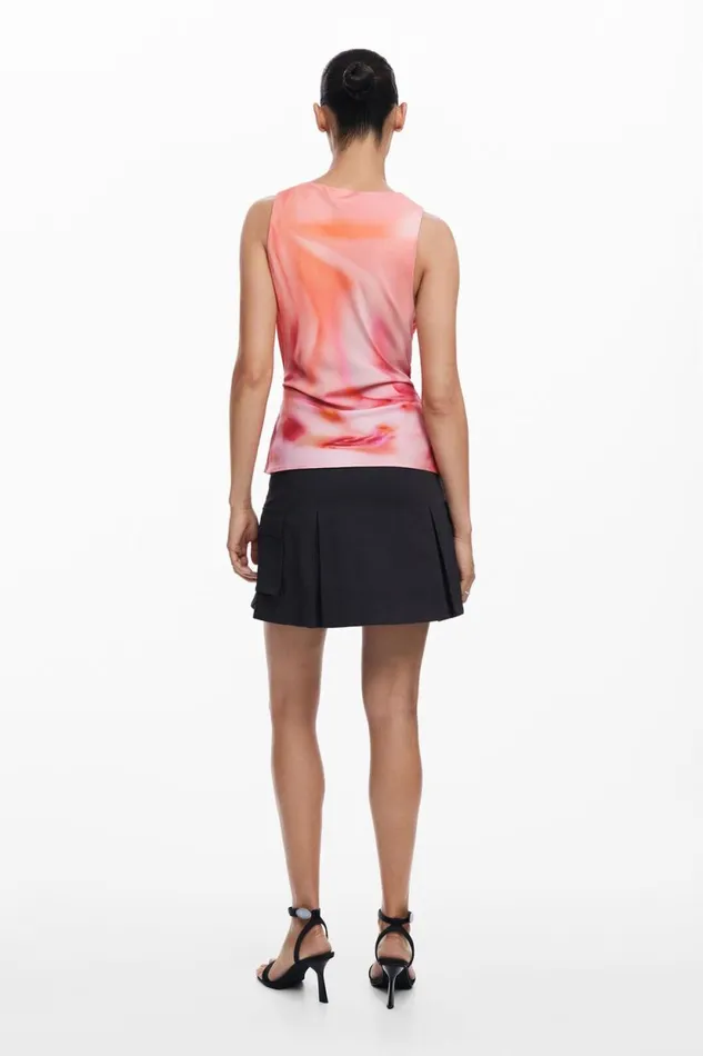 Shirts And Blouses Women Desigual Tiedye Tank Top Red