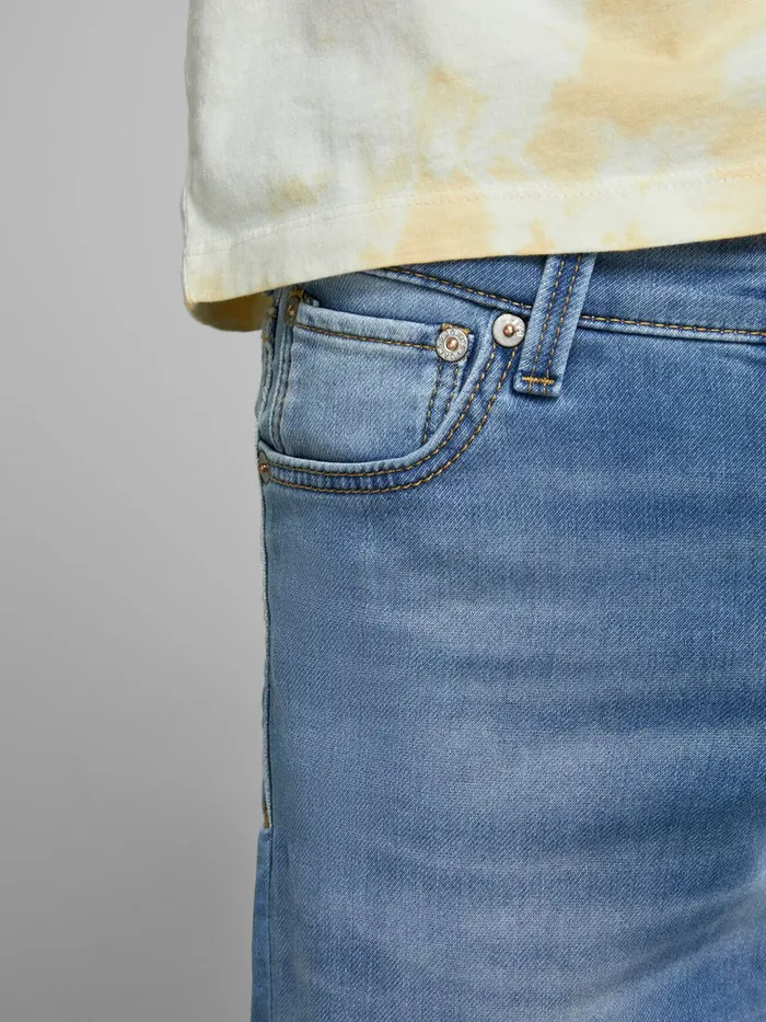 Shirts JACK and JONES Junior BOYS INDIGO KNIT DENIM SHORTS Blue Blue Denim Gift 4 You
