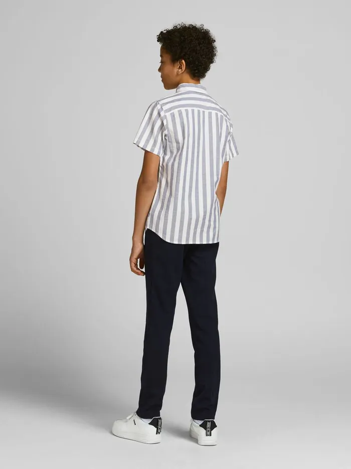 Shirts JACK and JONES Junior BOYS OXFORD SHORT SLEEVED SHIRT Blue Ensign Blue On Sale