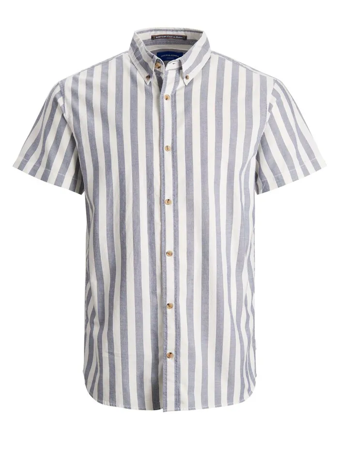 Shirts JACK and JONES Junior BOYS OXFORD SHORT SLEEVED SHIRT Blue Ensign Blue On Sale