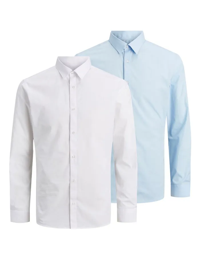 Shirts JACK and JONES Mens 2PACK SHIRT Blue Cashmere Blue Gift for Friend