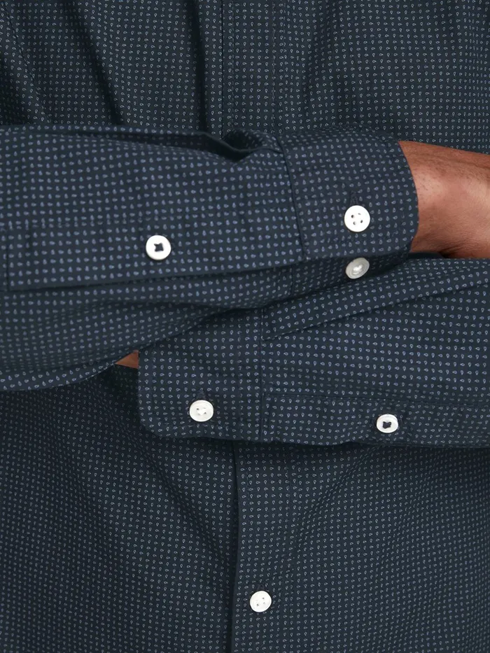 Shirts JACK and JONES Mens BUTTONDOWN LINEN SHIRT Blue Navy Blazer Gift 4 You