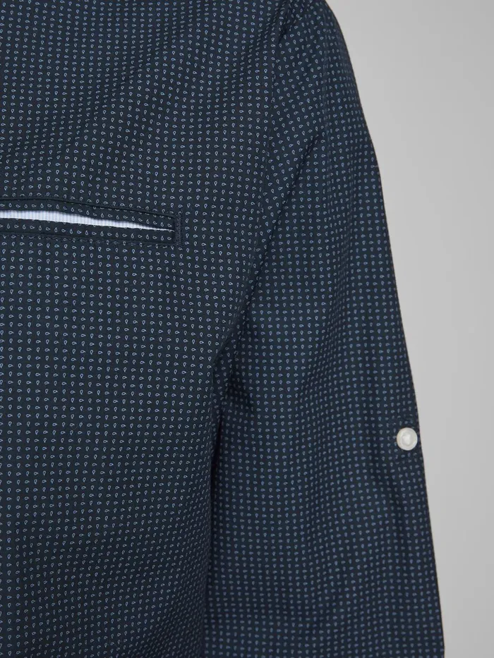 Shirts JACK and JONES Mens BUTTONDOWN LINEN SHIRT Blue Navy Blazer Gift 4 You
